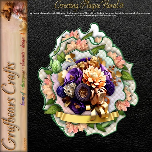 Greeting Plaque Floral 8