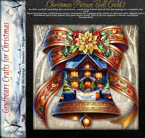 Christmas Picture Bell Gold 1