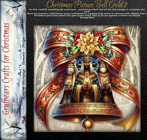 Christmas Picture Bell Gold 2