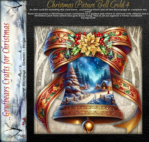 Christmas Picture Bell Gold 4