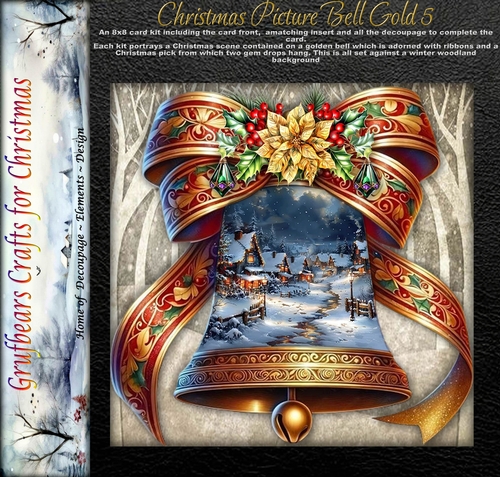 Christmas Picture Bell Gold 5