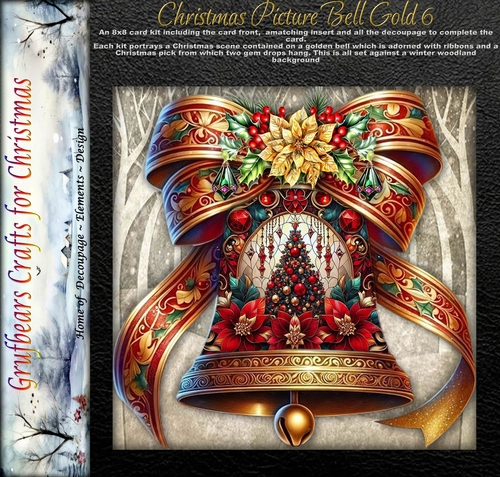 Christmas Picture Bell Gold 6