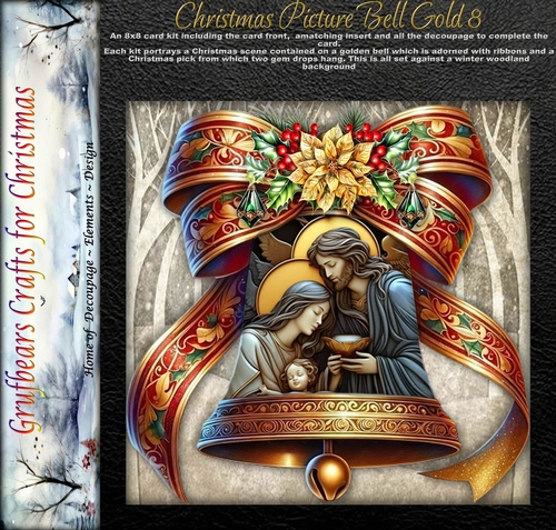 Christmas Picture Bell Gold 8