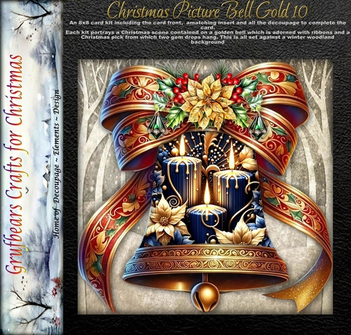 Christmas Picture Bell Gold 10