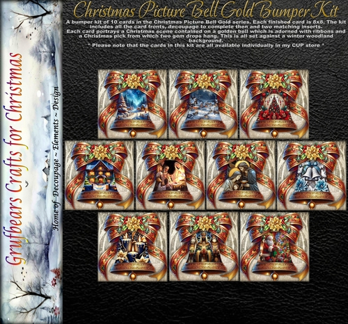 Christmas Picture Bell Gold Bumper Kit