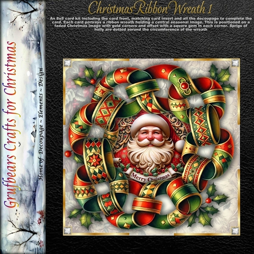 Christmas Ribbon Wreath 1