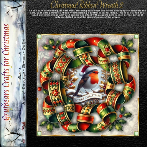 Christmas Ribbon Wreath 2