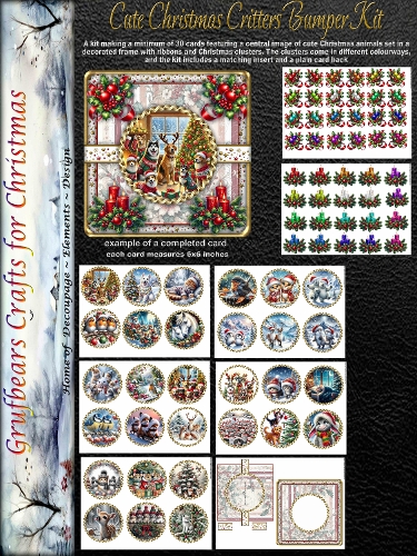 Cute Christmas Critters bumper kit