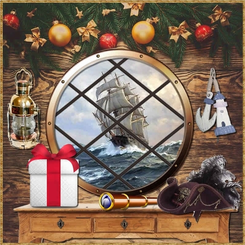 Galleon Cabin Chrsitmas View D