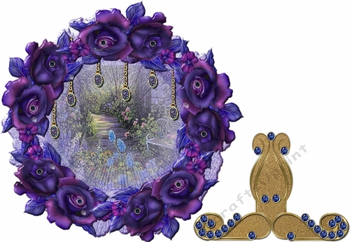 Tanzanite Rose Plate Card