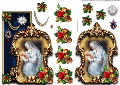 Chrsitmas Nativity over the edge card 1