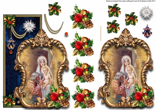 Chrsitmas Nativity over the edge card 6