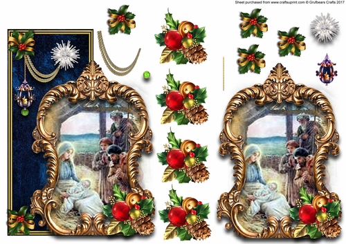 Chrsitmas Nativity over the edge card 7