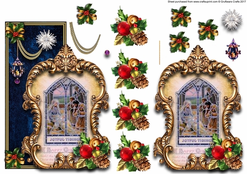 Chrsitmas Nativity over the edge card 8