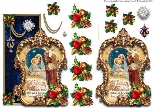 Chrsitmas Nativity over the edge card 14
