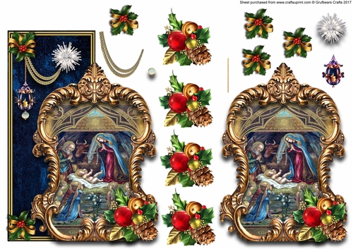 Chrsitmas Nativity over the edge card 15