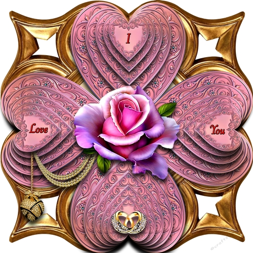 Rings heart stacker card