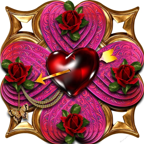 Heart Arrow stacker card