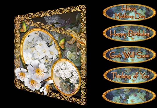 Floral Panels 1 - White Blossom