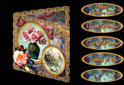 Floral Panels 1 - Rose Cottage