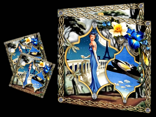 Travelling Lady 2 - jonquil and iris