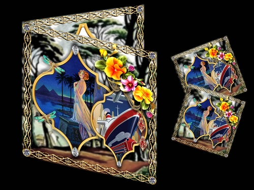 Travelling Lady 3 - pansies