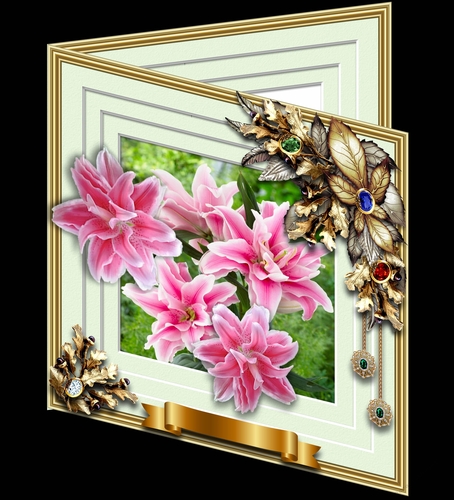 Blooms Bursting Out - Double Lillies