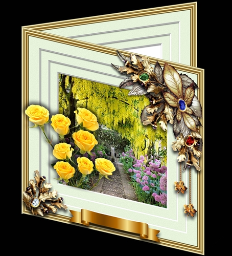 Blooms Bursting Out - Yellow Roses
