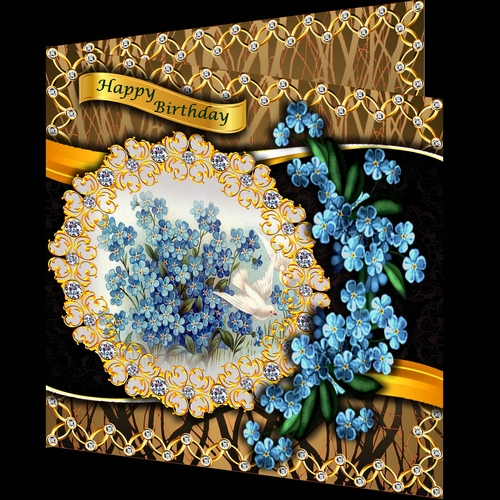 Bejewelled Blooms - Forget me Not