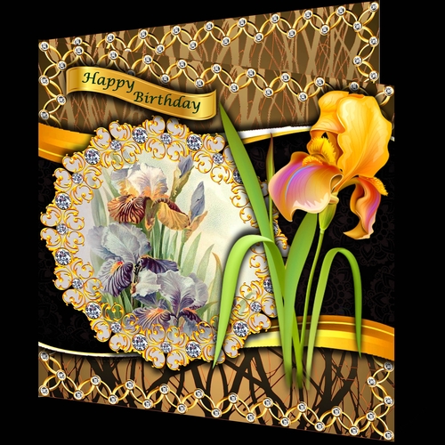 Bejewelled Blooms - Flag Iris