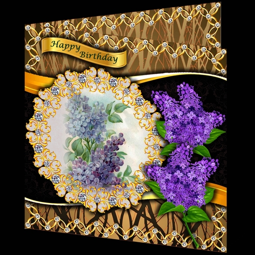Bejewelled Blooms - Lilac