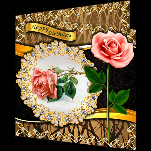 Bejewelled Blooms - Rose