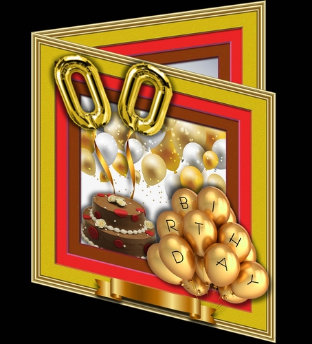 Any Age Balloon Birthday Card B