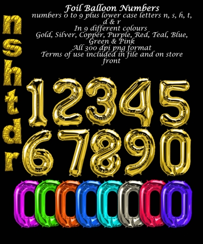 Foil Balloon Numbers
