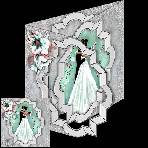 tri fold wedding aperture card 1