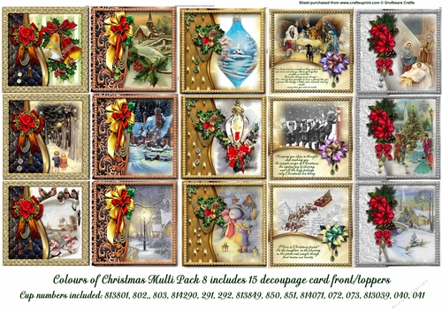 Colours of Christmas Multipack 8
