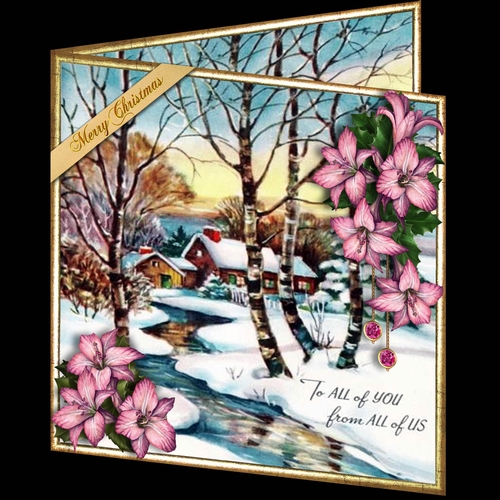 Christmas in Cerise and Gold
