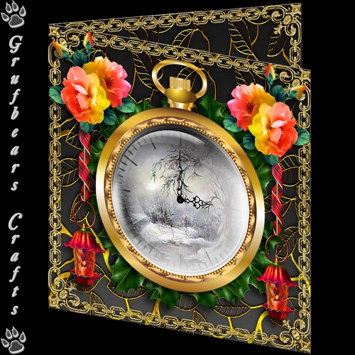 Christmas Time Fob Watch - Rose