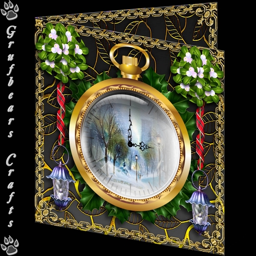 Christmas Time Fob Watch - Mistletoe