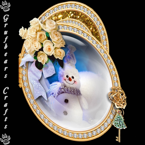 Diamond Christmas - Blue snowman