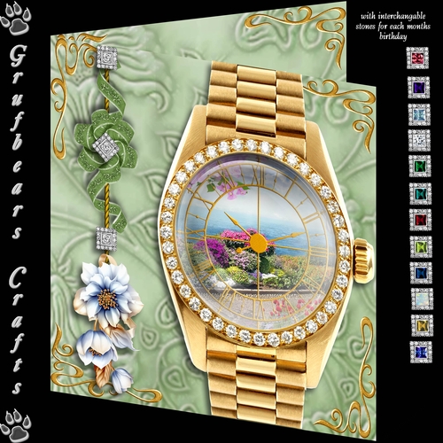 Celebration Time Birthday Watch - Christmas Roses