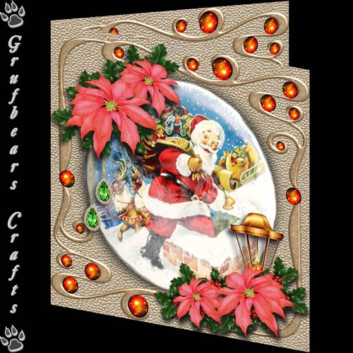 Frosted Christmas Orb Santa