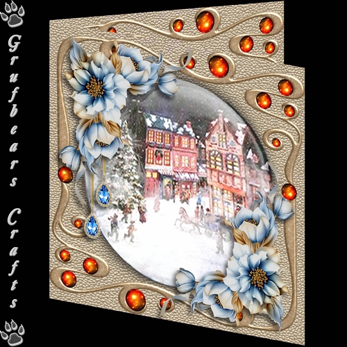 Frosted Christmas Orb Village