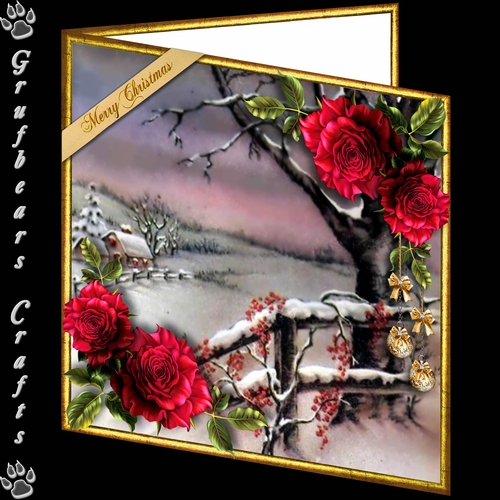 Christmas Roses in Red