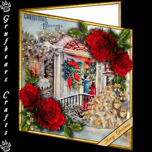 Christmas Roses - Blessings red