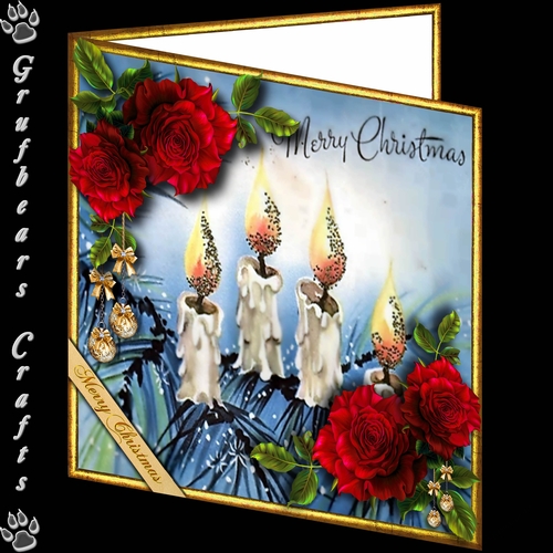 Christmas Roses - Candles red