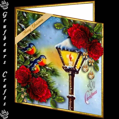 Christmas Roses - Christmas Joy red