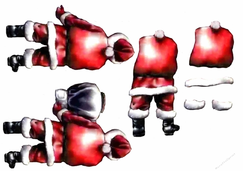 Santa Goose decoupage sheet C