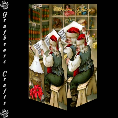 Layered Christmas - Hes checking it twice