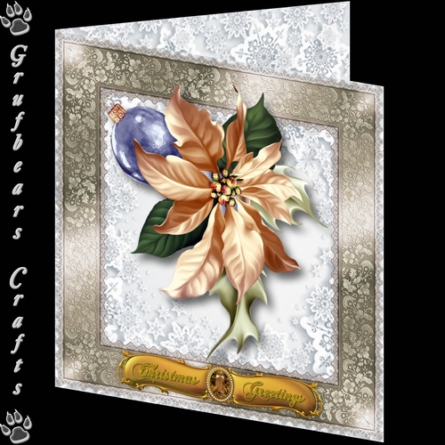 Christmas Corsage - Gold Pointsetta